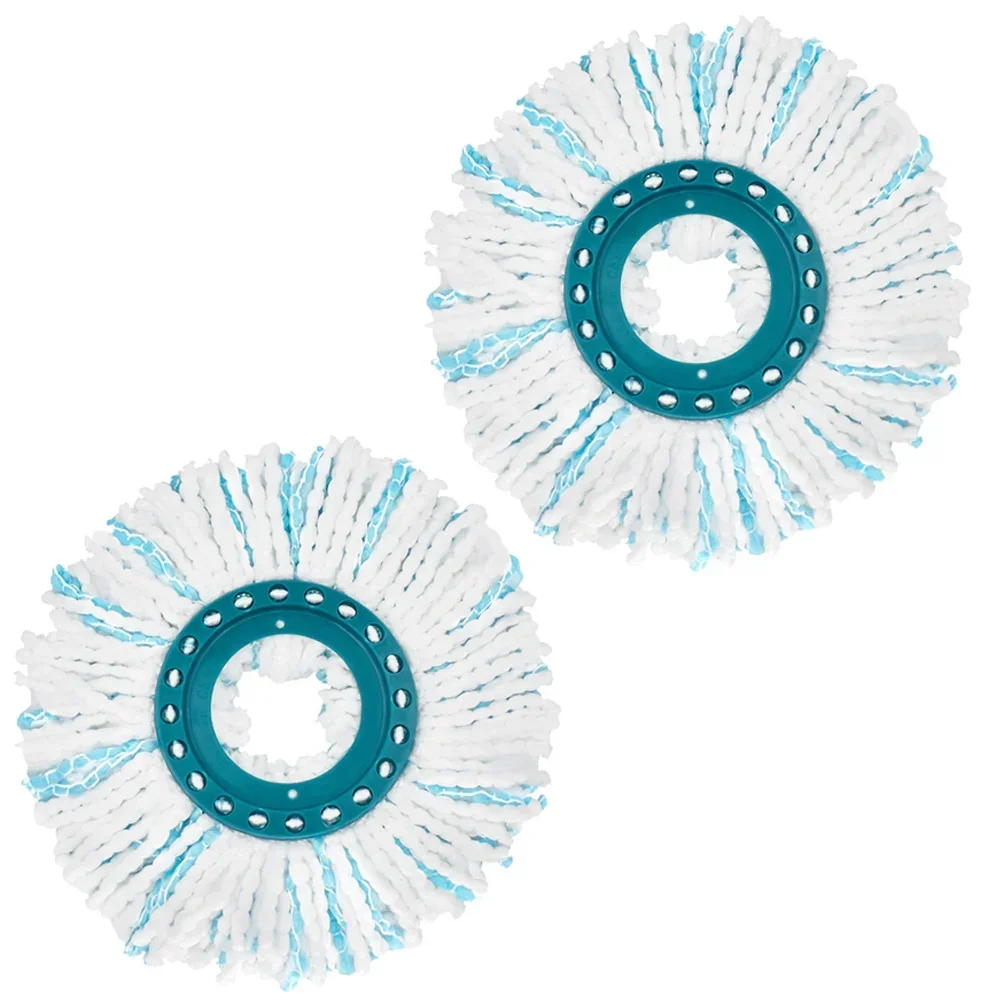 2-piece Mop Replacement Heads For The Leifheit. Cleaning Disc Mop Micro. 2-in-1 For All Types Of Floors 52115