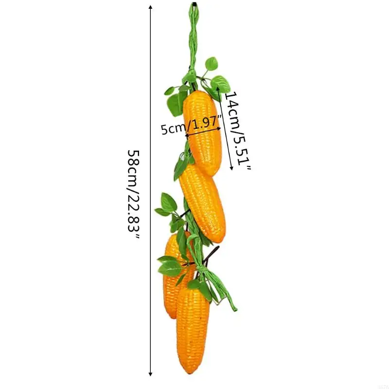 367A Simulação Artificial Fruta Vegetal Corda Milho para Restaurante Hotel Adereços