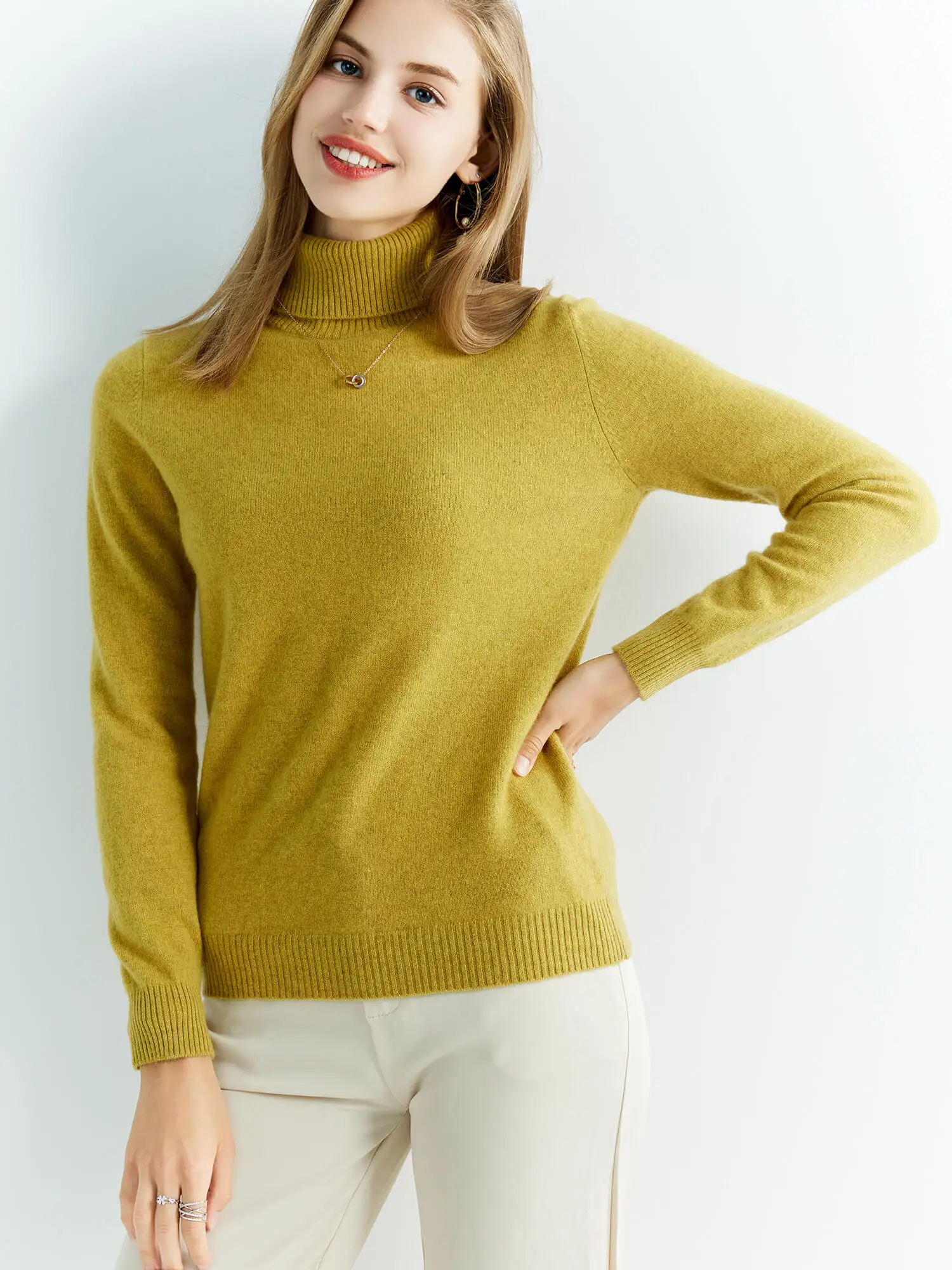 Gestrickte Pullover Kaschmir Pullover frauen 100% Merino Wolle Rollkragen Mode Pullover Winter Herbst Jumper Top Weibliche Kleidung – Detail 38