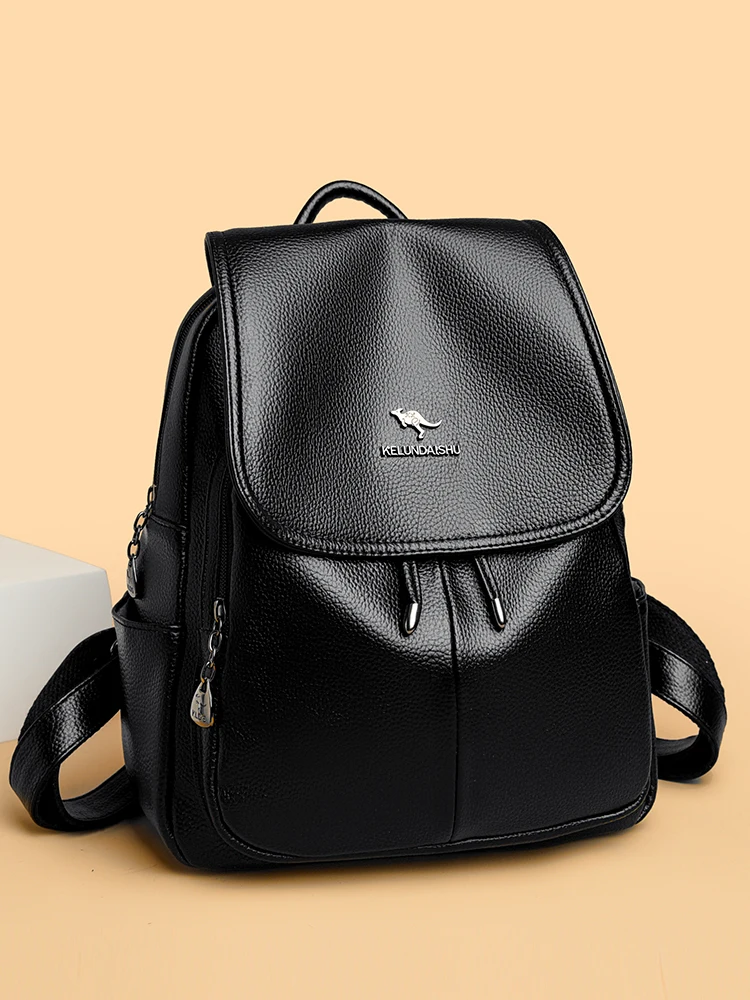 

Faionable Large Capaci Leather Double oulder Bag Women's Bapa Travel Lightweight Outing Bag Commuter Sle Zipper C...