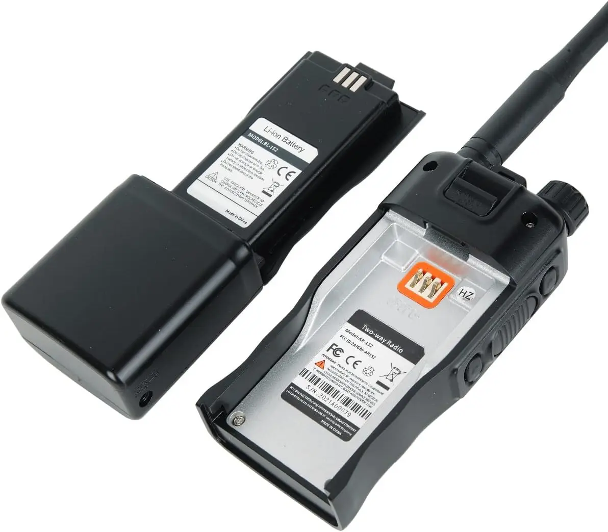 AR-152 Black Tactical Transceiver 10W Long Distance Waterproof & Gain Antenna Flashlight Keyboard General Wireless Communicator view 3