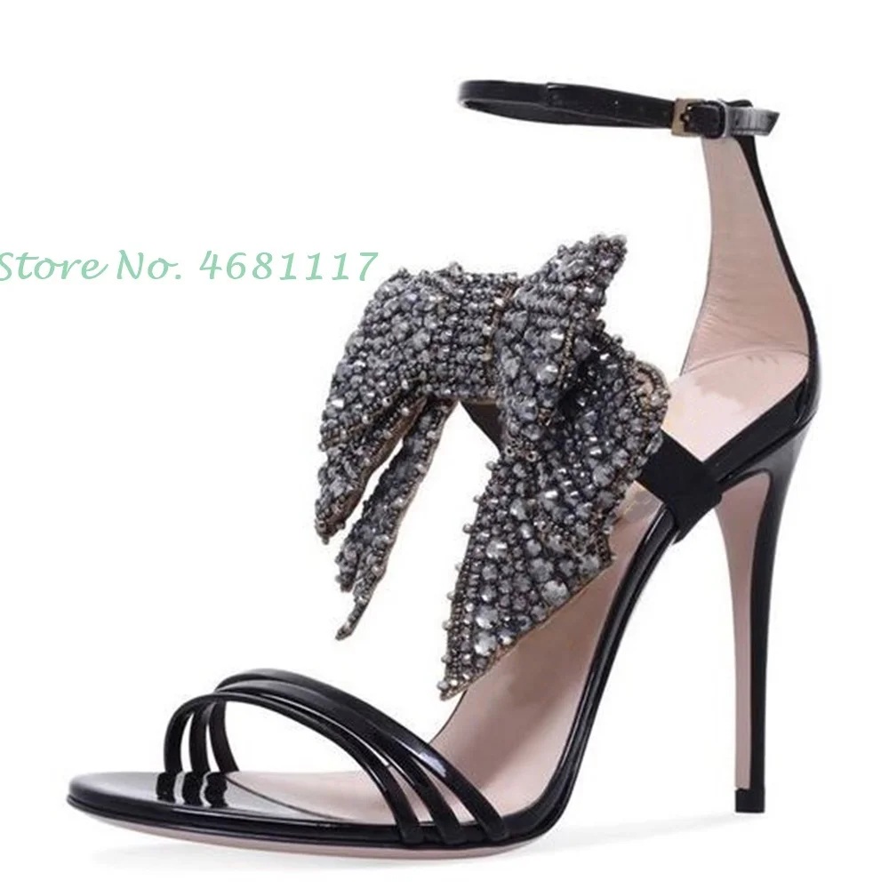 Marka Crystal Butterfly sandały damskie z obcasem regulowane zapięcie bardzo wysokie buty na obcasie letnie eleganckie damskie sandały imprezowe