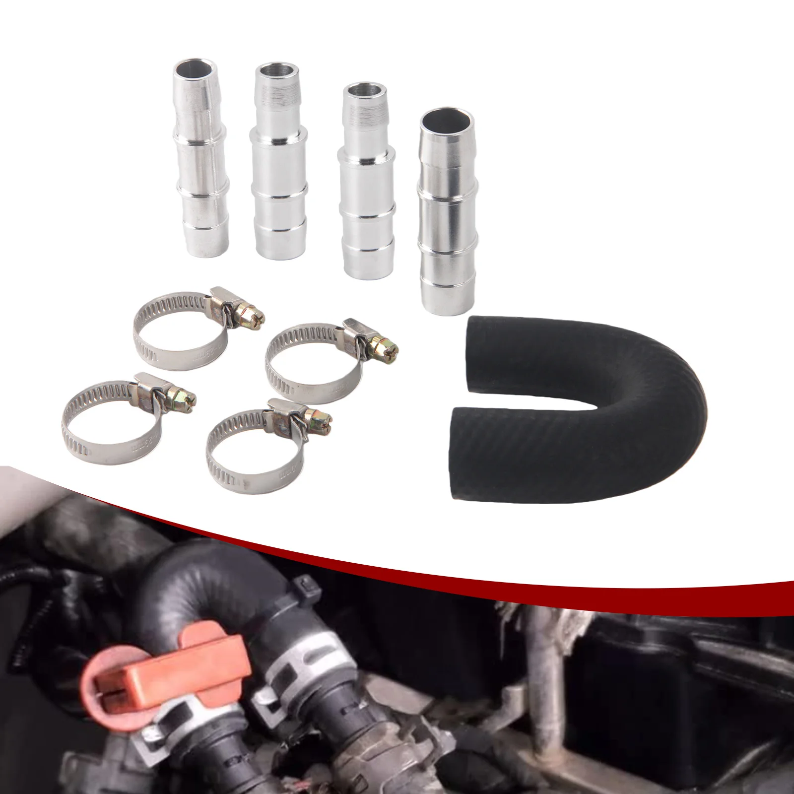 626-001 billets Aluminum Engine Heater Core Bypass Kit with 5/8