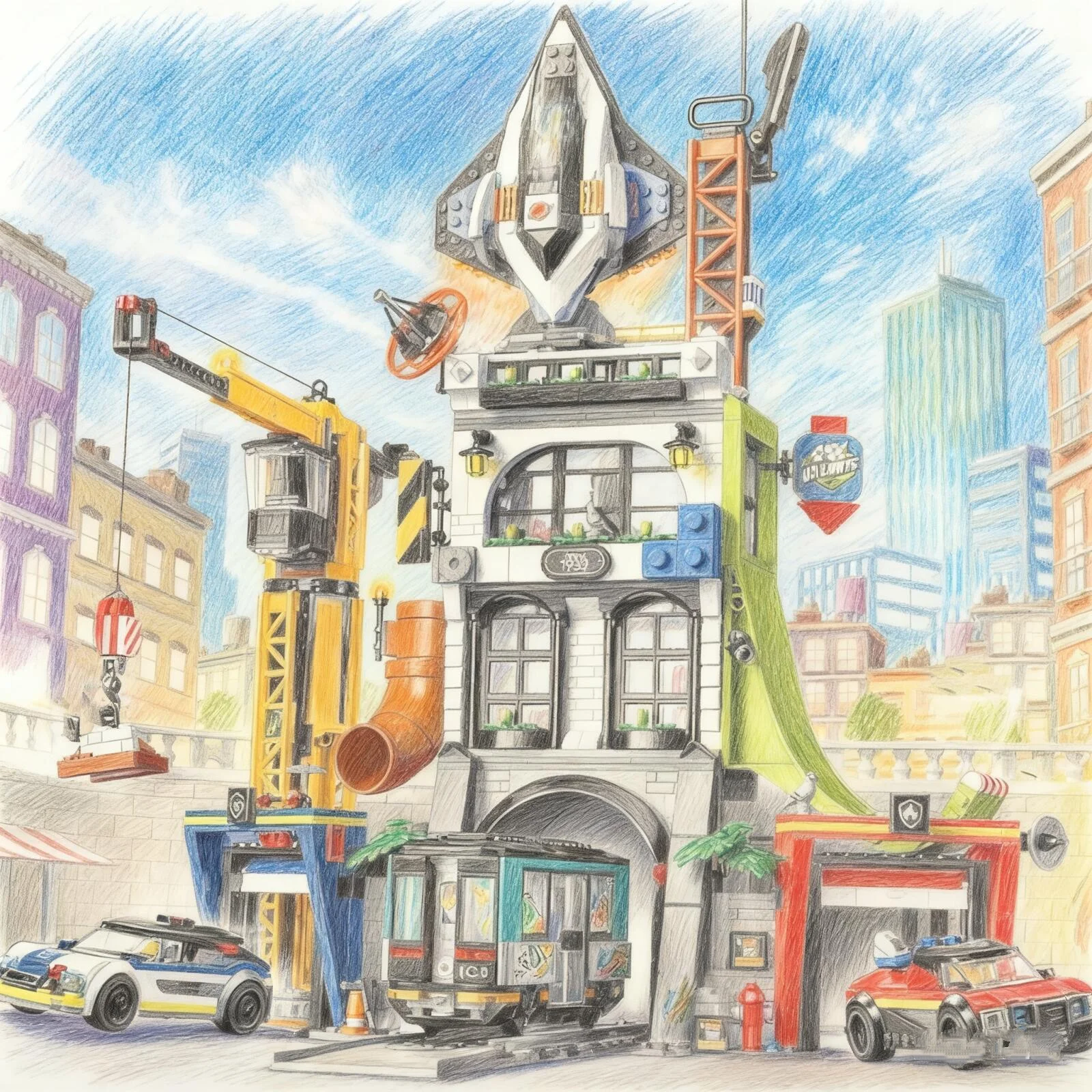 

1941 шт. центр городской интегрированный команд современная городская башня 60473 строительные блоки модель в сборе игрушки на день рождения, рождественские подарки