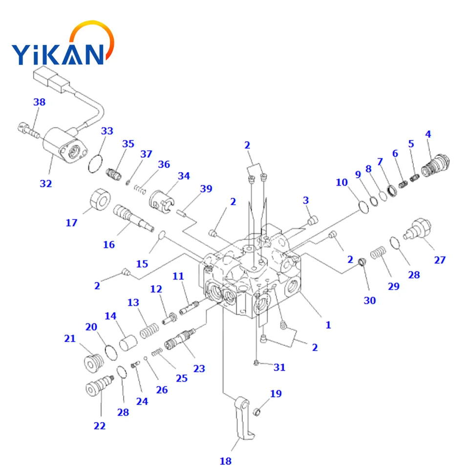WA380 Regulator 708-1W-03730 For Loader Hydraulic Work Pump WA380-6 WA430-6 WA450-6 WA470-6 WA500-6