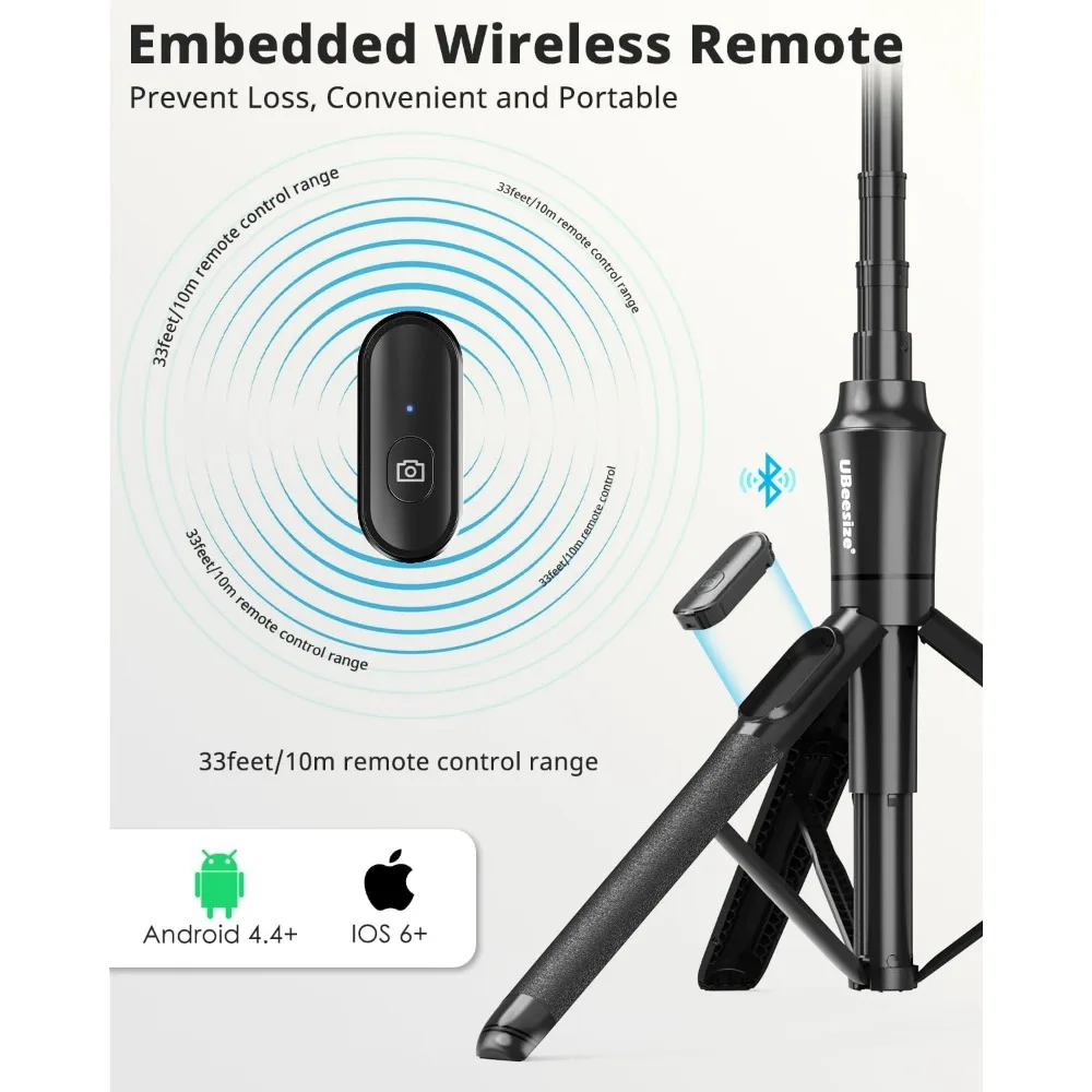 حامل ثلاثي مغناطيسي مقاس 72 بوصة مع جهاز تحكم عن بعد لأجهزة iPhone وAndroid، حامل سيلفي قابل للتمديد متوافق مع MagSafe #3