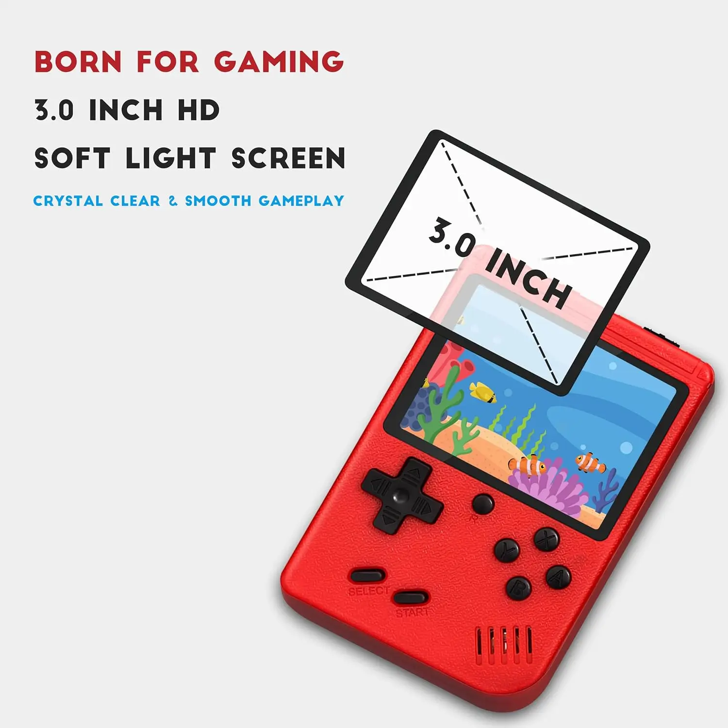 Czerwona Retro Klasyczna Konsola Przenośna dla Dzieci z 400 Grami, Możliwość Ładowania i Podłączenia do Telewizora