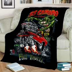 Funny Rat Fink Cartoon Movie Blanket,Soft Throw Blanket for Home Bedroom Bed Sofa Picnic Travel Office Rest Cover Blanket Kids