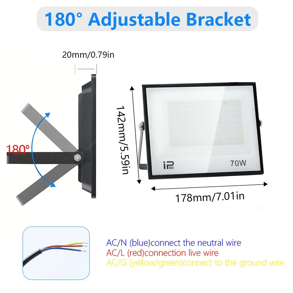 LED Flood Light Outdoor Lighting 220V 110V Floodlight Waterproof IP66 Reflector Projecteur LED Exterieur Focus Spotlight Led