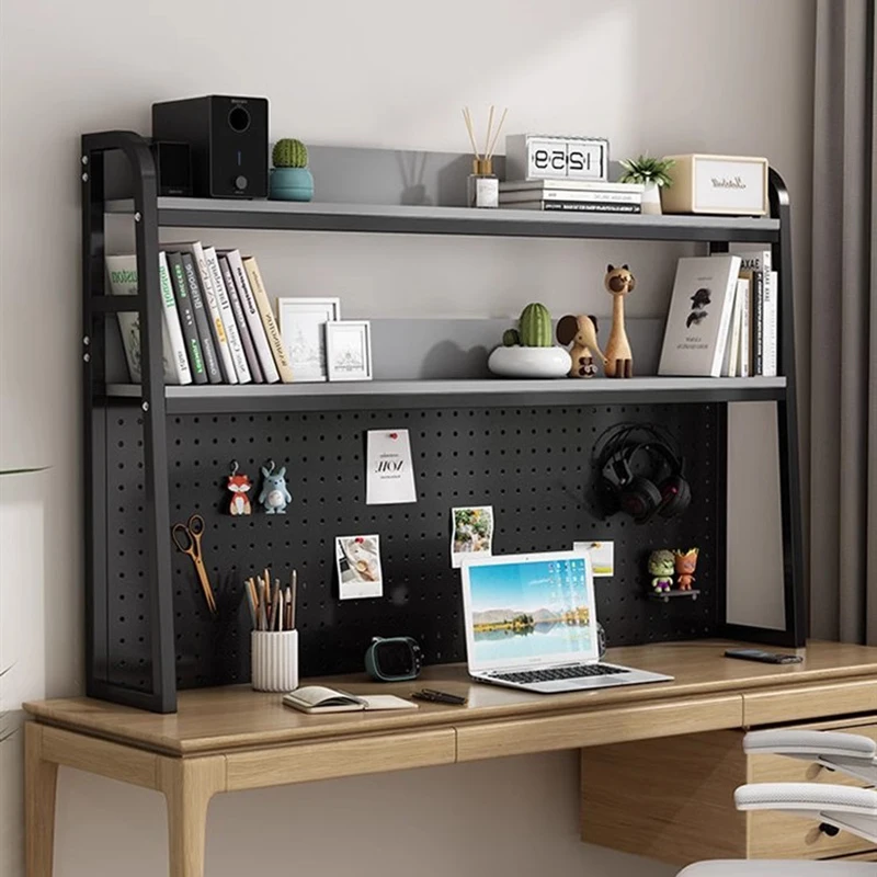 Bookshelf Storage Shelves Desktop Multilayer Wrought Iron Shelves Student Computer Desk Bookcases Estante Home Furniture WKBS