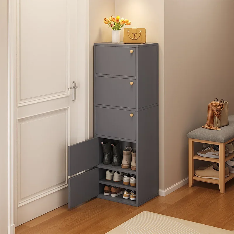 Shoe cabinet narrow door 2025 new entry door rack corridor outer entrance cabinet integrated small apartment multi-layer shoe