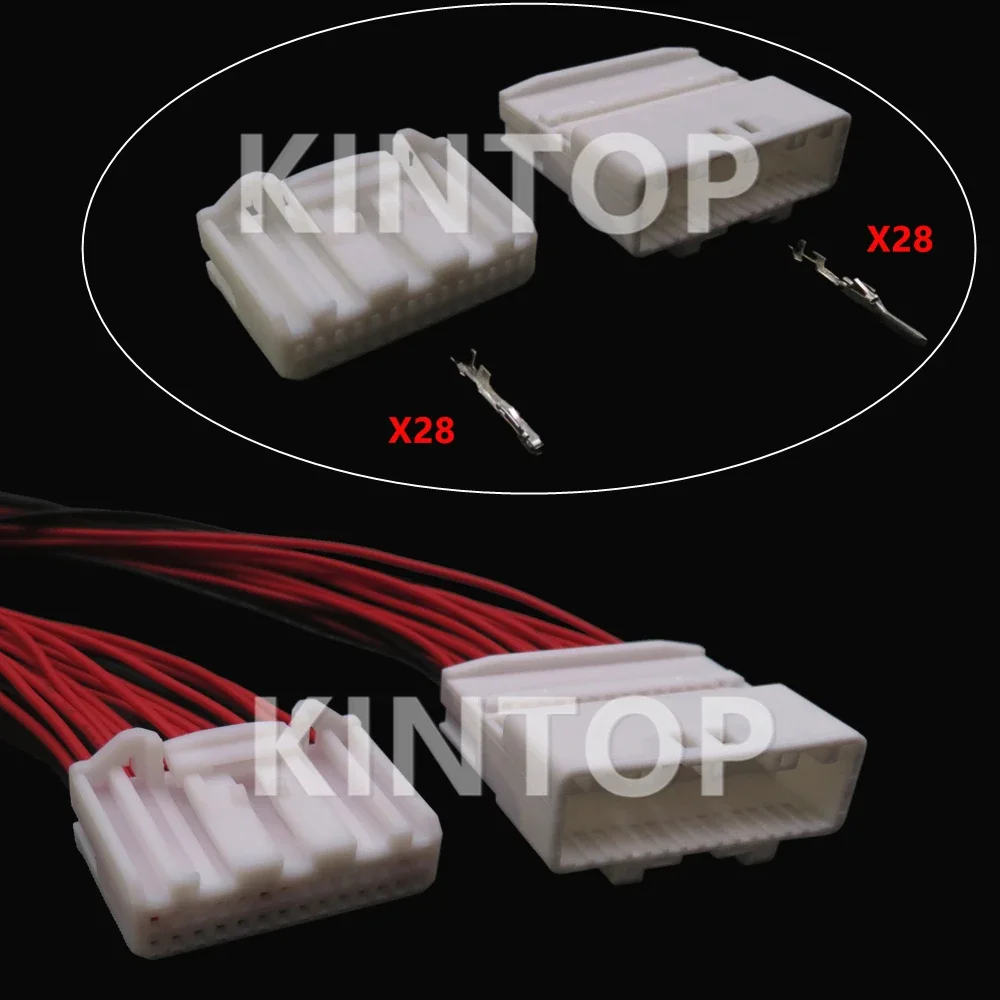 

1 Set 28 Pins Car Small Power Wire Connector 1565380-1 1565377-1 1717115-1 Auto AC Assembly Plastic Housing Unsealed Socket