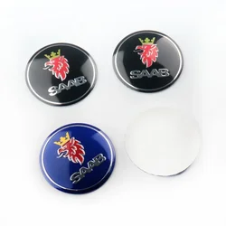 4pcs x 56mm Aluminium Car Wheel Center Caps Rims Hub Sticker Emblem Badge Decals For SAAB 9 3 9 5 9-3 9-5 Accessories