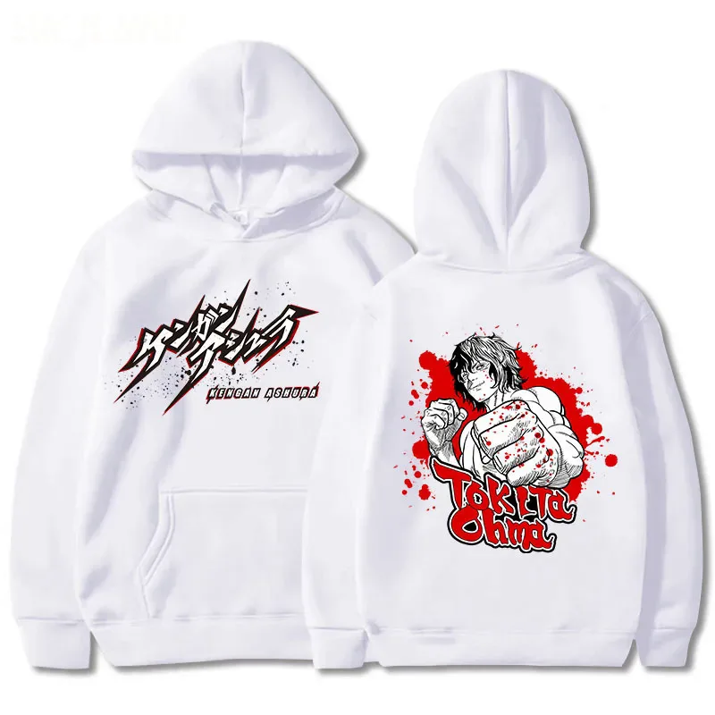 

Hot Blooded Fighting Anime Kengan Ashura Print Autumn Winter Comfortable Soft Men's Casual Trendy Street Fleece Coat Hoodie