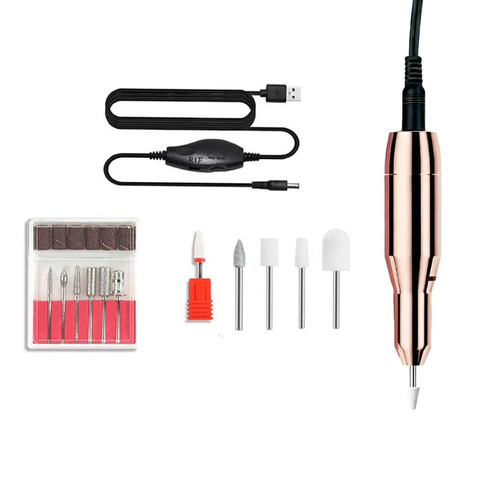 Electric For Nail Drill Machine 40000RPM USB Powered Manicure Pen For Gel Removal And Cuticle Care With Variable Speeds Control