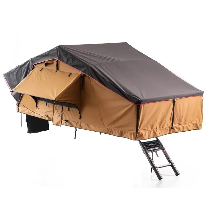 Large Capacity Soft Shell Rooftop Tent Extended Size Waterproof Camping Tent for 3-4 Person SUV 4x4