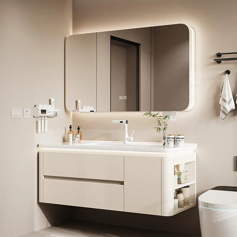 

modern Smart bathroom cabinet multi-functional storage suspend Bathroom sink mirror cabinet mueble para baño home furniture
