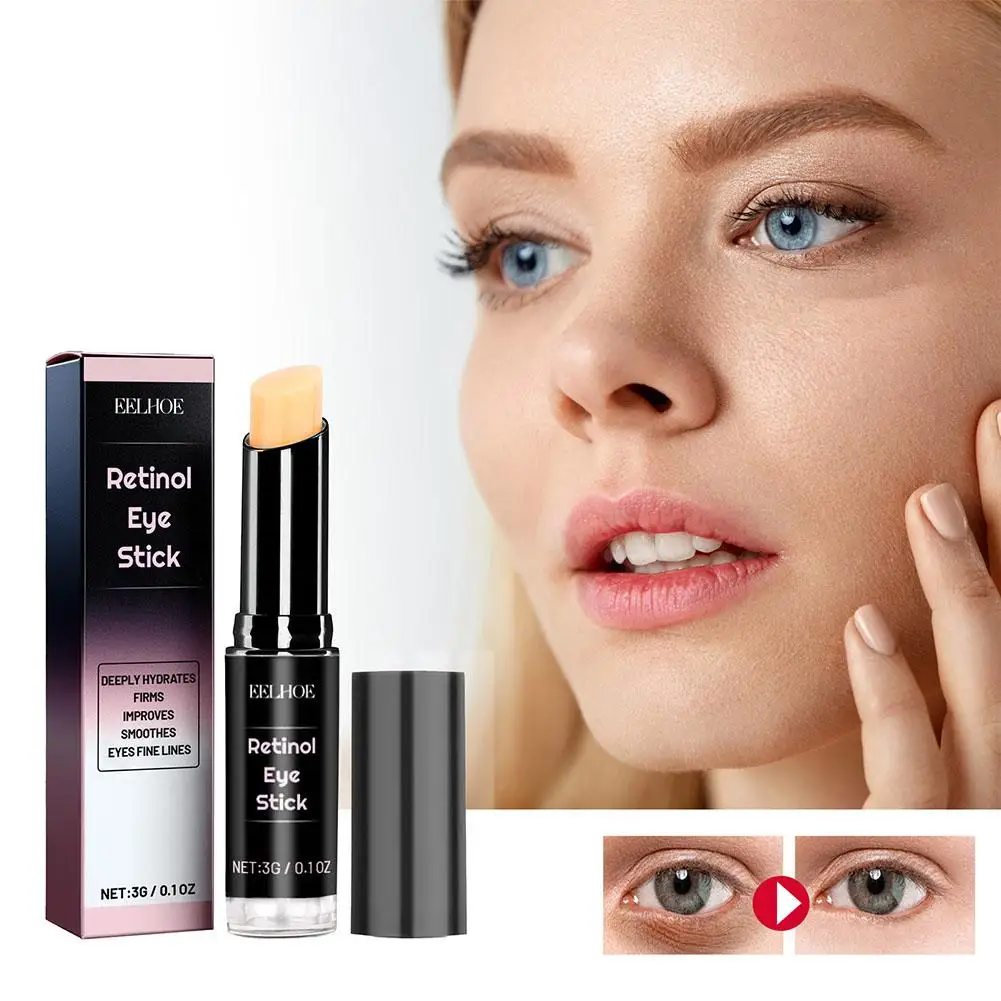 Crema de ojos antiarrugas con Retinol, 1 piezas, hidratante, elimina las bolsas oscuras, líneas, palo para la piel, desvanecimiento fino, W6V5