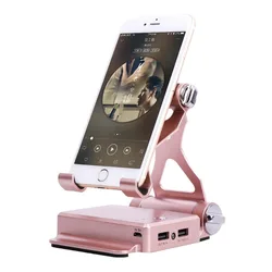 3 in 1 Bluetooth Speaker and Mobile Phone Holder and Power Bank Multi-function Desktop Live Bracket Phone Stand