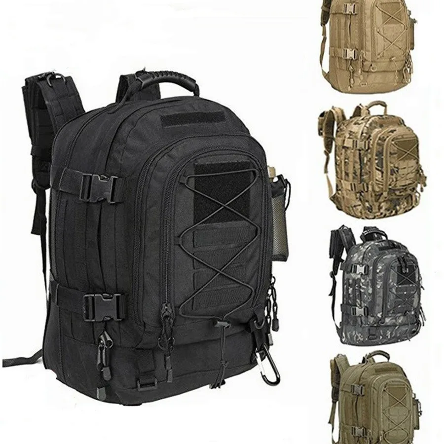 Tactical Backpack for Men 60L Molle Assault Rucksack Heavy Duty Waterproof Large Capacity Bug Out Bag for Hiking Camping Hunting