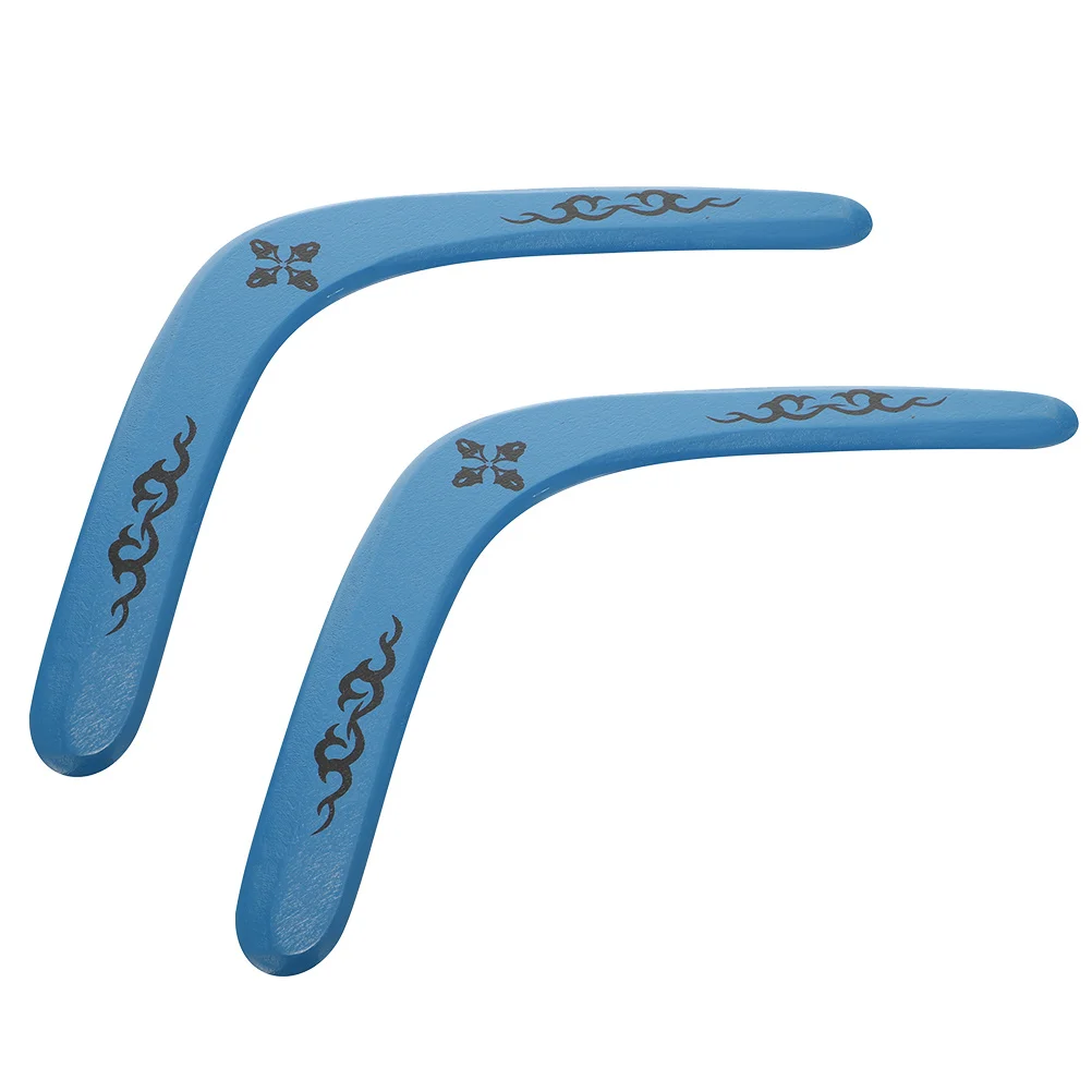 2Pcs Handmade Wooden Boomerangs V-Design Returning Outdoor Flying Equipment for Children Adults Sports Toy Maneuver