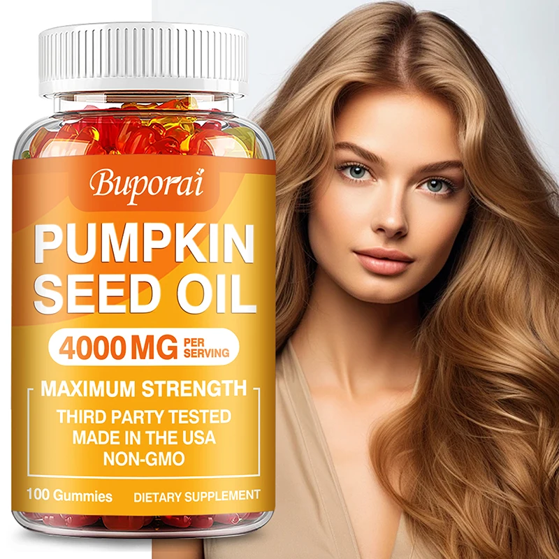 

Pumpkin Seed Oil Gummies - Support Young Skin, Nourishes Hair, For Prostate and Urinary Tract Health, Promotes Hair Growth