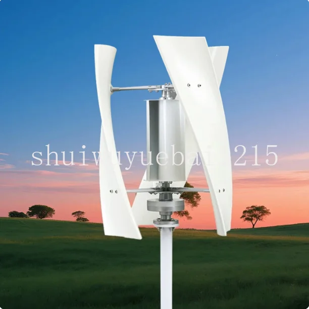 Vertical household wind turbine 3 blades 10000W5000W low start wind speed with controller hybrid type