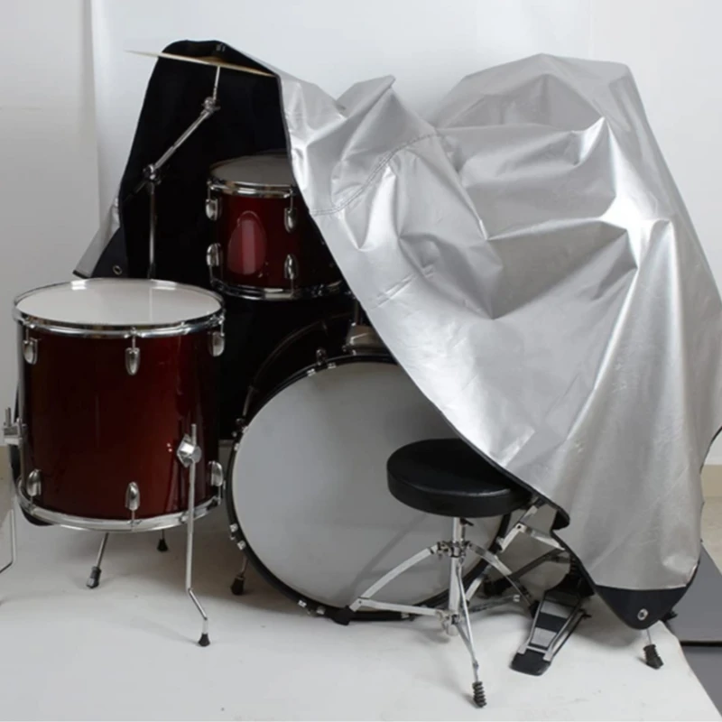 Waterproof Drum Set Cover Outdoor Rainproof UV Resistant Dust Cover for Jazz Drum Kit Protective Musical Instrument Accessories