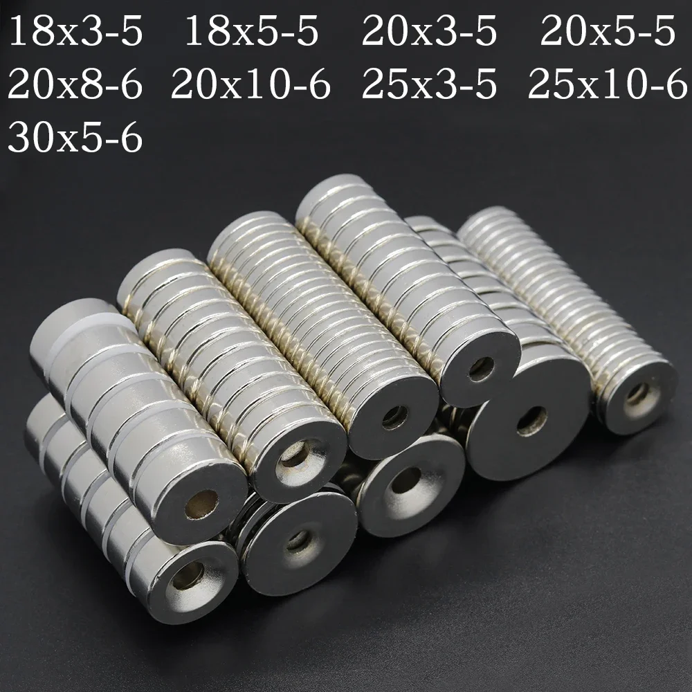 

N35 Super Powerful Neodymium with holes Magnet Round Magnets NdfeB Strong Permanent Magnetic imanes Refrigerator Magnets