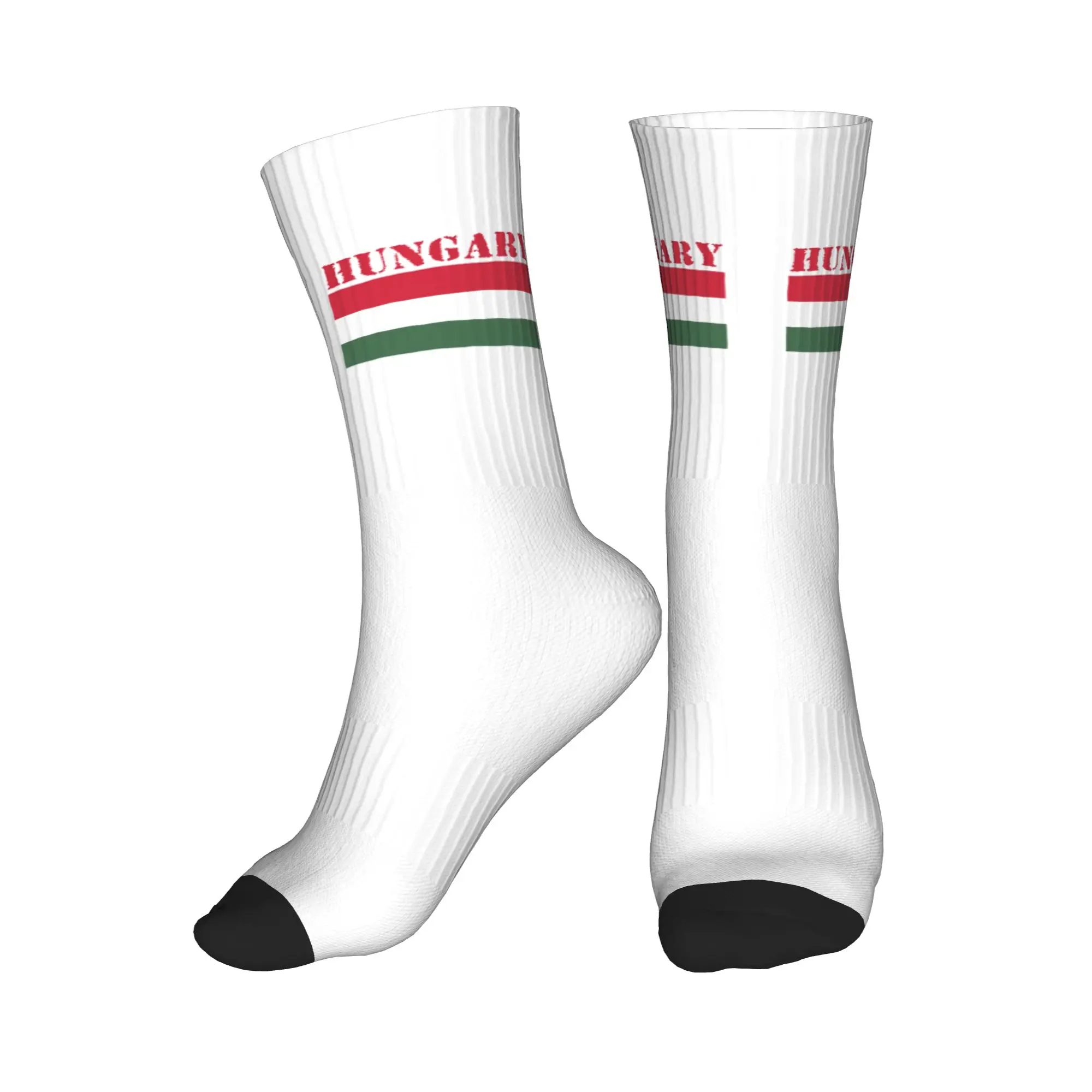 

Fashion Hungary Flag Socks Women Men Warm 3D Printed Sports Basketball Socks