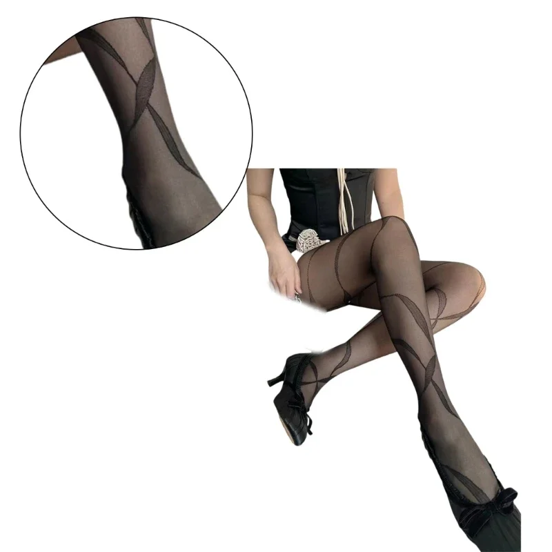 

Ribbon Pattern See Through Pantyhose Japanese Sweet Sheer Tights Wholesale