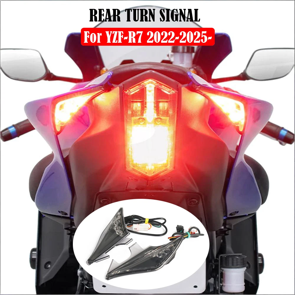 New Motorcycle Accessories For YAMAHA YZF-R7 YZFR7 LED Turn Signals Indicator Blinker Light Waterproof 2022 2023 2024 2025