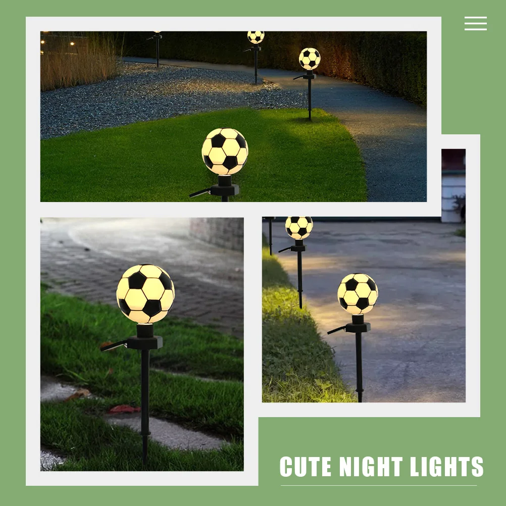 

Plastic LED Soccer Lawn Lights Solar Powered Outdoor Garden Decorative Cute Night Stakes Yard Patio Space Warm Charm Atmosphere