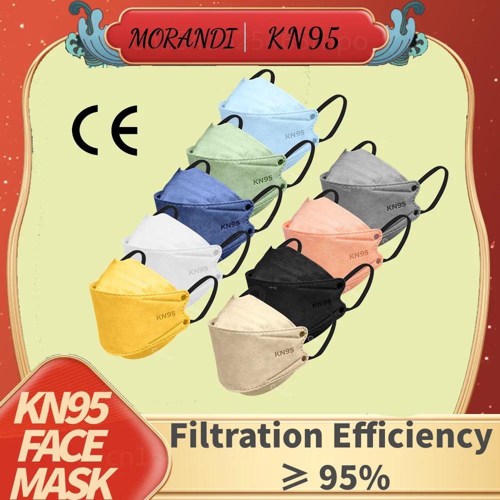 

4 Layers Protective Face Mask KN95 Masks Morandi Masque FFP 2 Mascherine FFP2 Adulti Black Mascarillas FPP2 FFP2MASK Gray CE