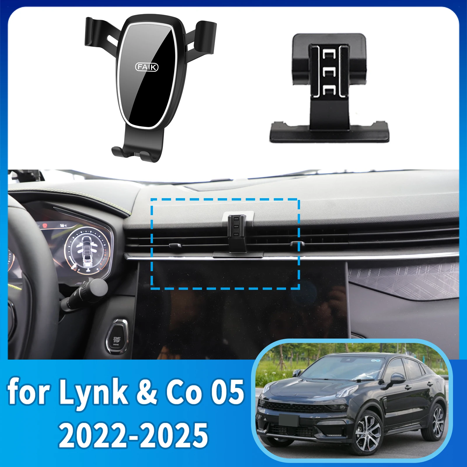 

​​fit for Lynk & Co 05 2022 2023 2024 2025 ​​Anti-Shake Screen Base Phone Holder Mount Stand ​​ Dedicated accessoires