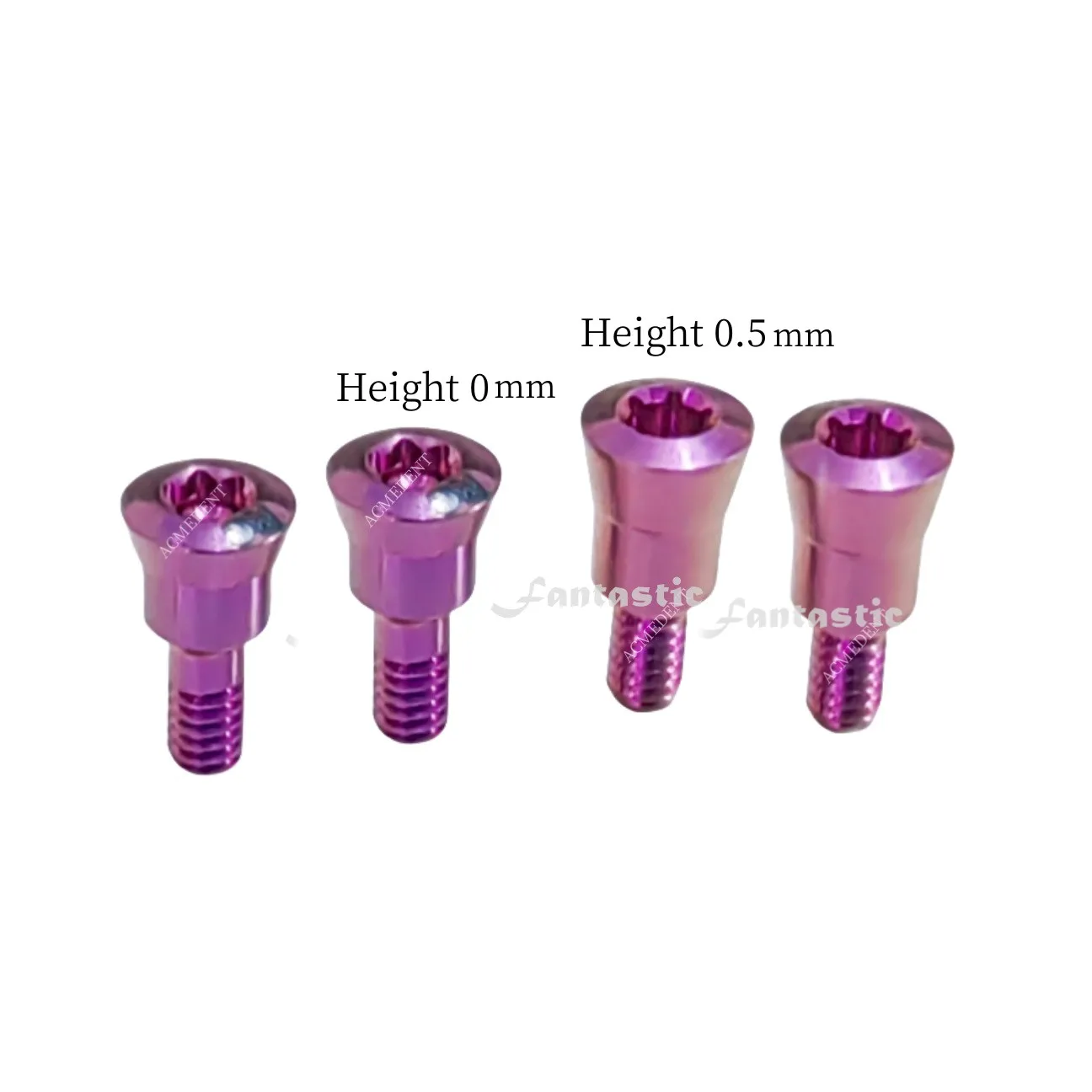 2Pcs/Lot Dental Purple Implant Closure Screw RC Healing Cap Abutment Implantes Compatible With ITI Straumann H:0/0.5mm