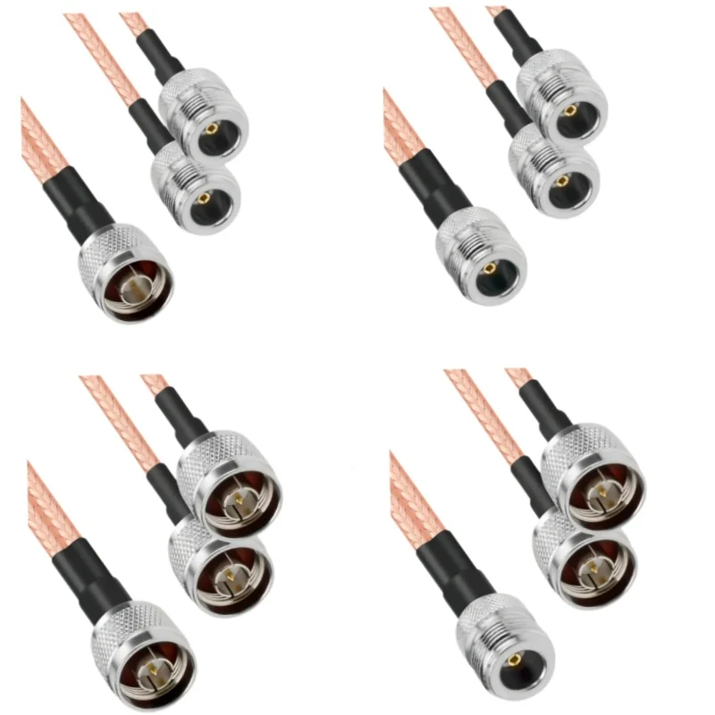 N male to N female connector N one-to-two 1：2 coaxial RF RG316 cable