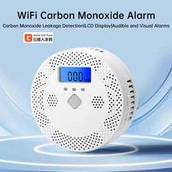 WIFI Tuya Intelligent Carbon Monoxide Alarm LCD Digital Display Alarm Home Indoor CO Poisoning Siren