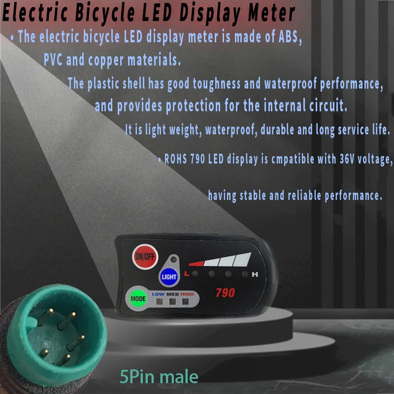 

LED 790 Display Electric Bike Instrument Monitor e-Bike Speeder Replacement Parts Panel Bafang Motor Convertion Kits