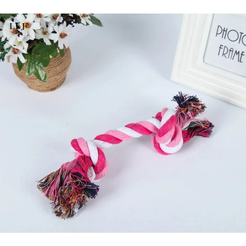 1 Pc Dogs Toys Puppy Cotton Chew Rope Knot Toy Durable Braided Dog Toys Dog Cleaning Teeth Braided Bone Rope Juguetes Para Perro