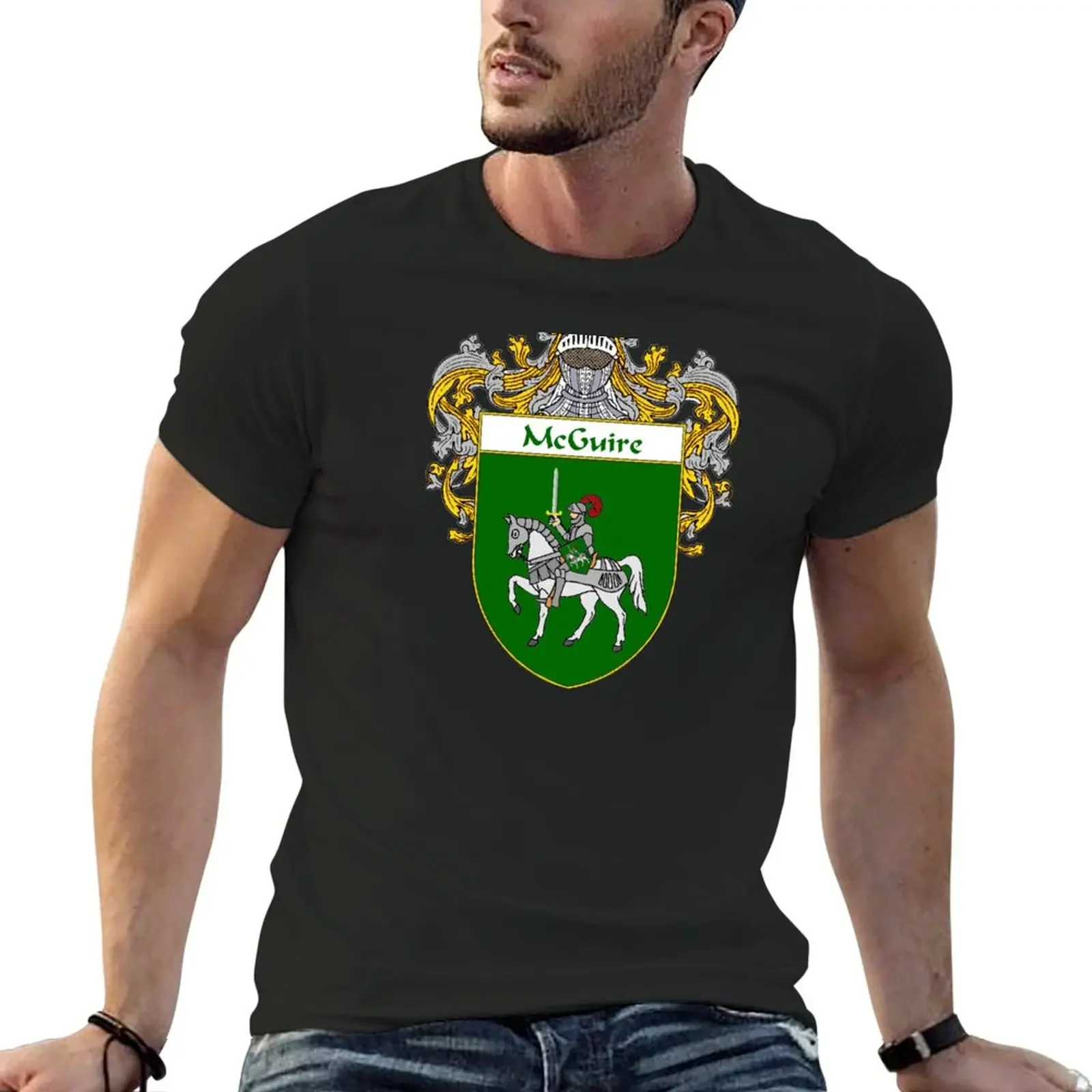 McGuire Coat of Arms/Family Crest T-Shirt Short sleeve tee custom shirt oversized man clothes mens shirts graphic tee