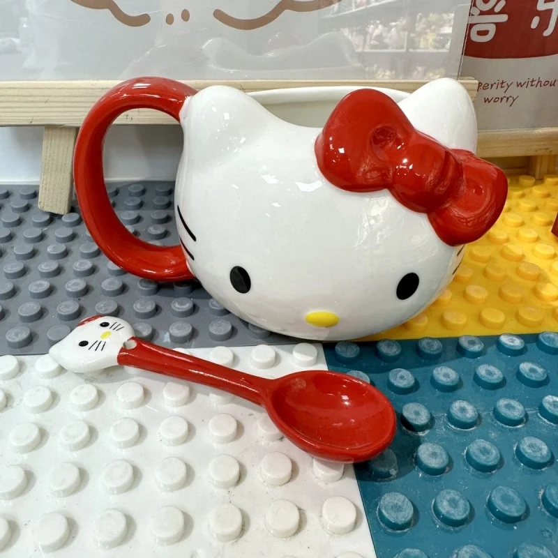 

Kawaii Anime Hello Kitty High Temperature Mug KT Cat Girl Heart Water Cup Cartoon Cute Creativity Giving Girls Birthday Gifts