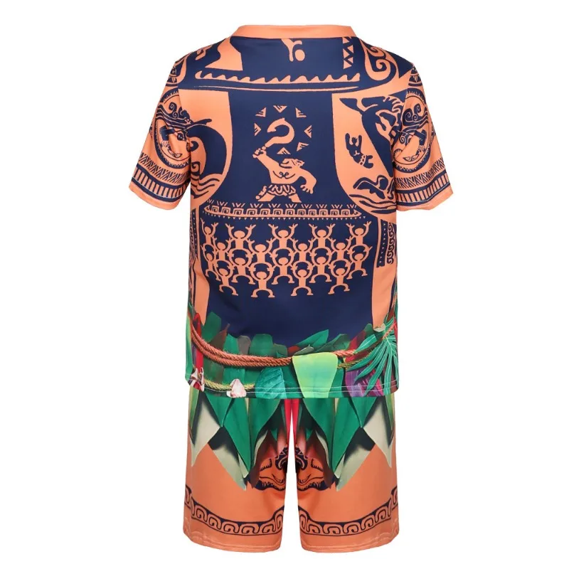 애니메이션 모아나 코스프레 코스튬, 폴리네시아 마후이 코스튬 점프수트, 만화 의상, 어린이 무대 공연 선물, 할로윈 파티