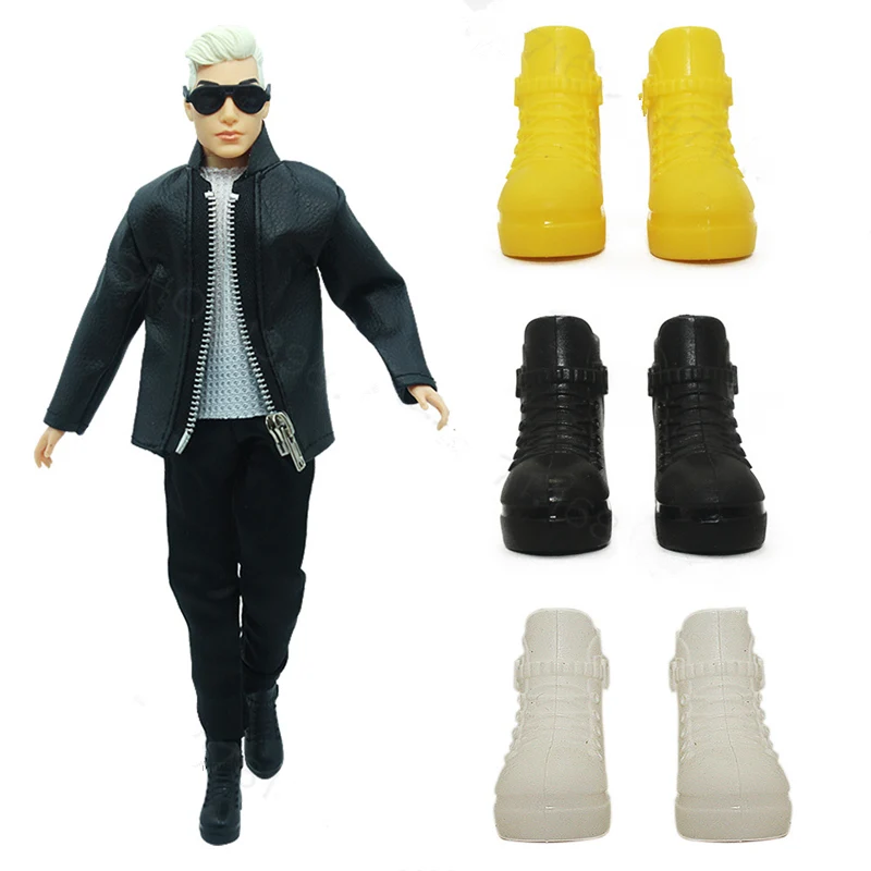 One Pair 30cm Ken Doll's Shoes 1/6 Bjd Boyfriend Doll Dress Up Accessories Plastic Shoes