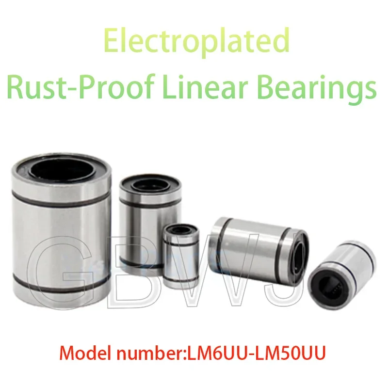 

Nickel Plating Linear Bearing Sust Prevention;, 1Pcs Lm6/8/10/12/13/16/20/25/30/35/40 Uu Bearing High Speed Movement