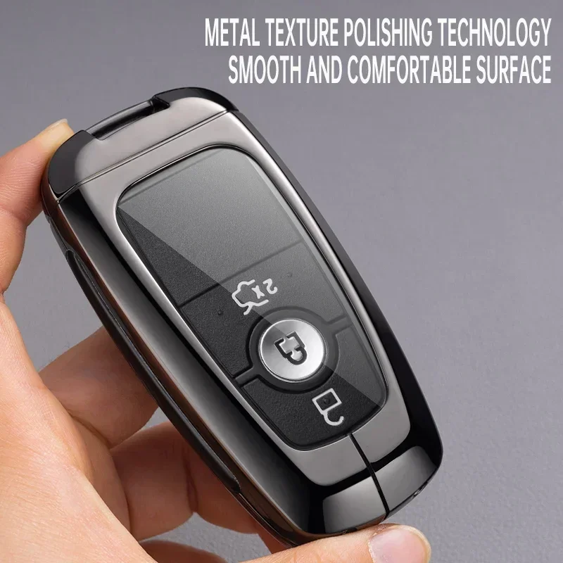 حافظة مفاتيح السيارة غطاء كامل لفورد فيوجن موستانج اكسبلورر F150 F250 F350 EcoSport Edge S-MAX رينجر لينكولن مونديو