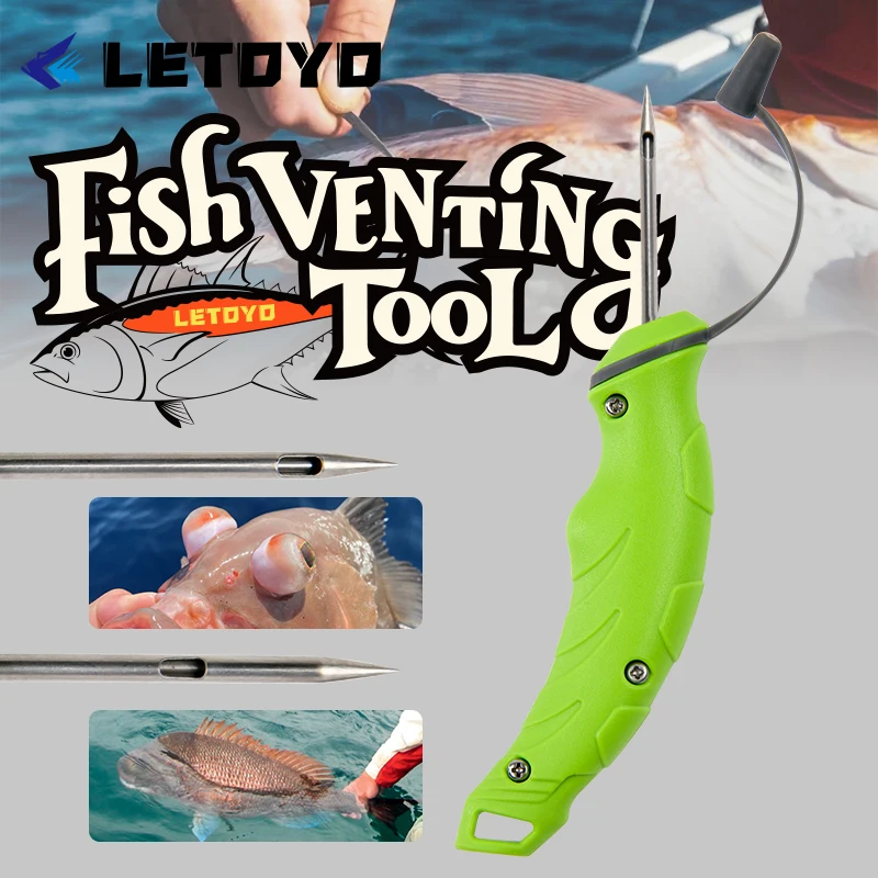 LETOYO 5.7in Stainless Steel Hollow Needle Venting Pick Tool Boat Fishing Sea Fishing Tools Sea Bream Fishing