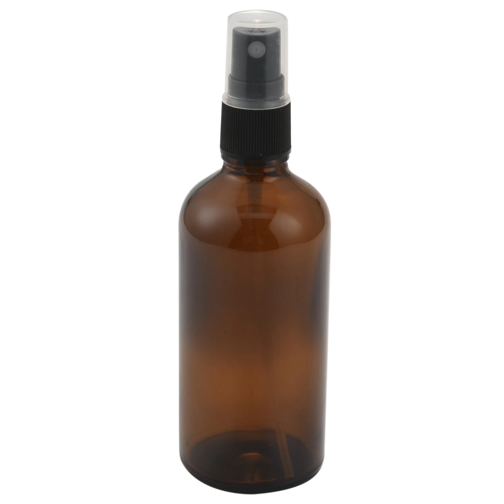 Botella de Spray de vidrio ámbar de 100ML con pulverizadores atomizadores negros, contenedor recargable para uso de aceite esencial/aromaterapia