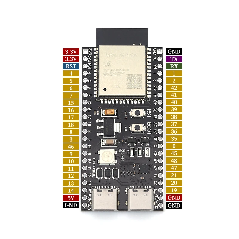 ESP32 Wireless Module N16R8 N8R8 N8R2 ESP32-S3-DevKitC-1 ESP32-S3 WiFi Bluetooth-compatible BLE 5.0 Mesh Development Board