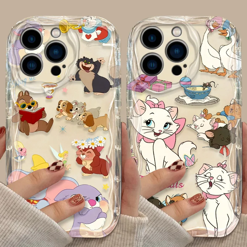 Disney Marie Cat Dalmatians Clear Case For iPhone 16 15 14 13 12 11 Pro Max X XR XS 8 7 Plus SE 2020 Shockproof Silicone Cover